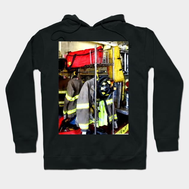 Firemen - Uniforms Inside Firehouse Hoodie by SusanSavad